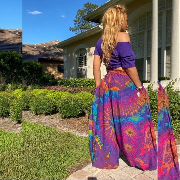 Tye Die Harem Pants -Purple - Picture 4 of 7